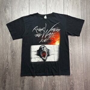 Roger Waters The Wall Live 2012 Tour Shirt Mens M Black Pink Floyd Concert Tee